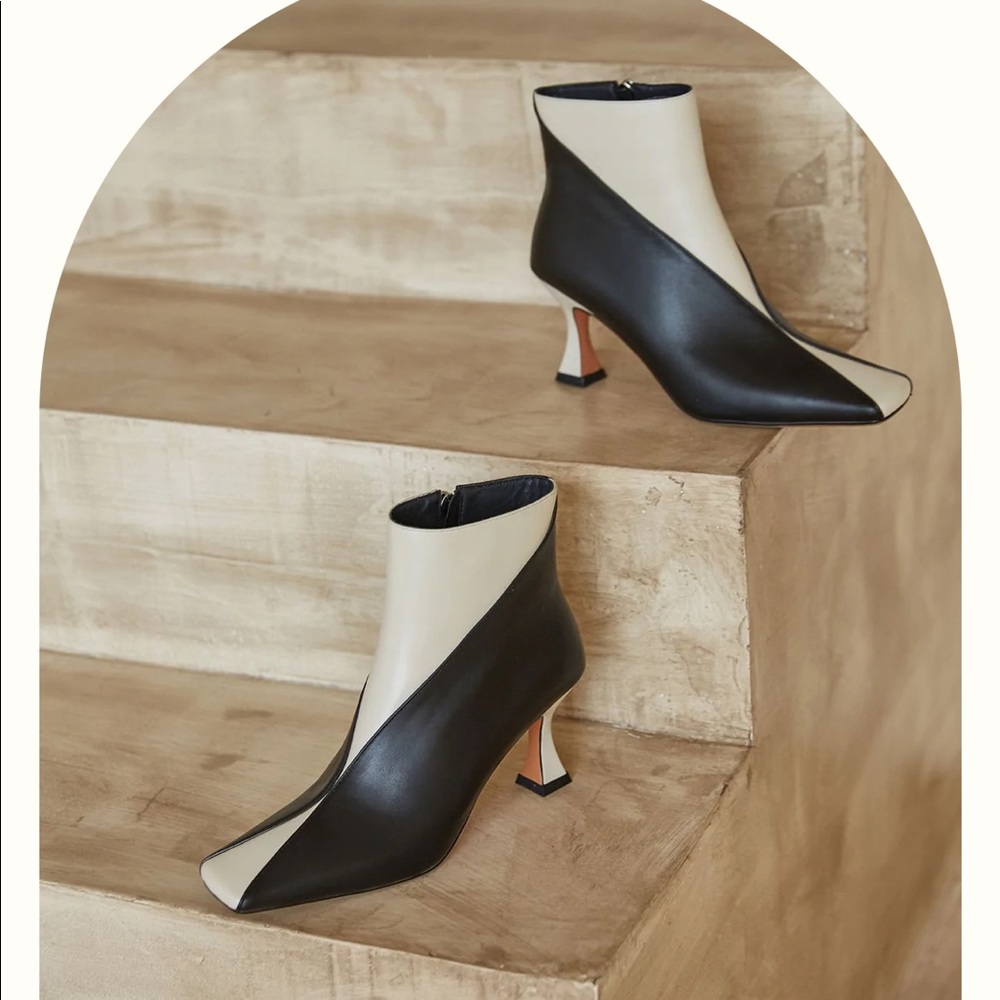 Black and Cream Booties from Looks Like Summer